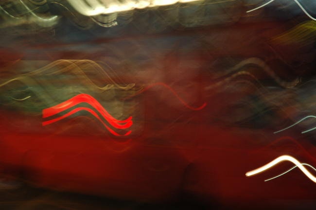 Bus at night