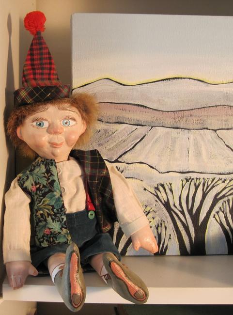 Boy with Red Suspenders