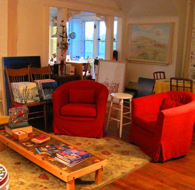 red chairs