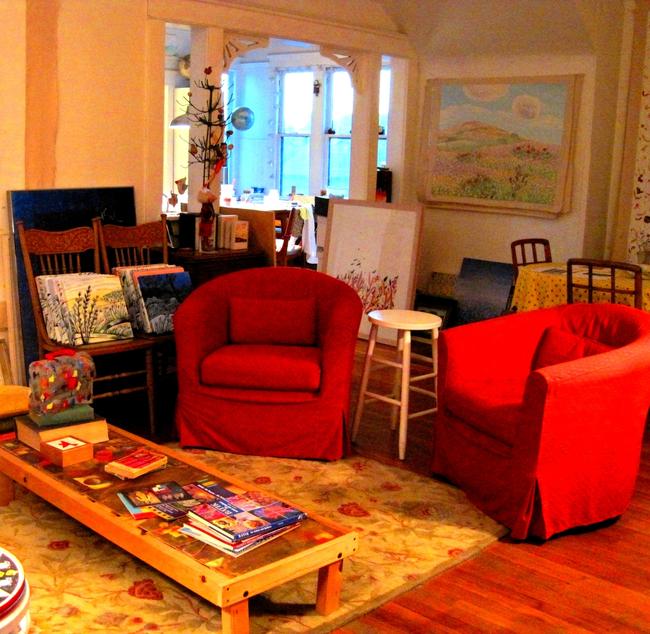 red chairs
