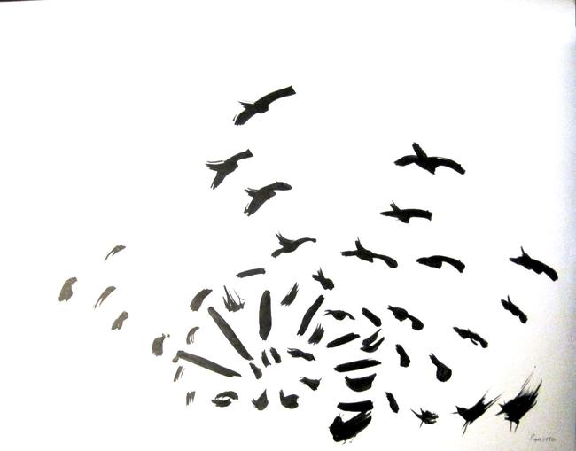 birds ina bush
