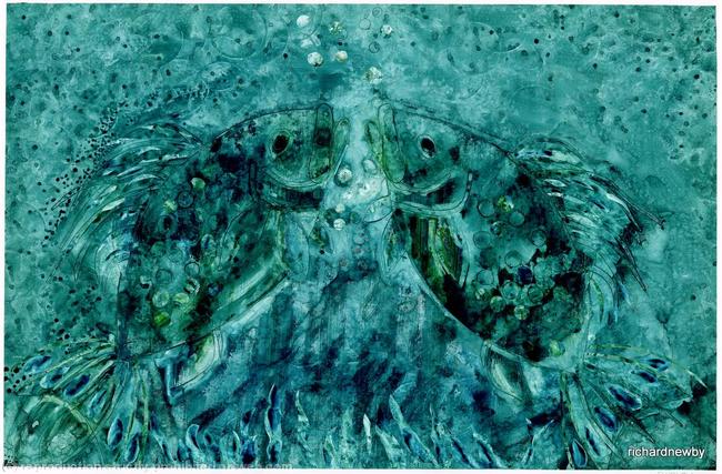 Two Fish Acrylic collage width=