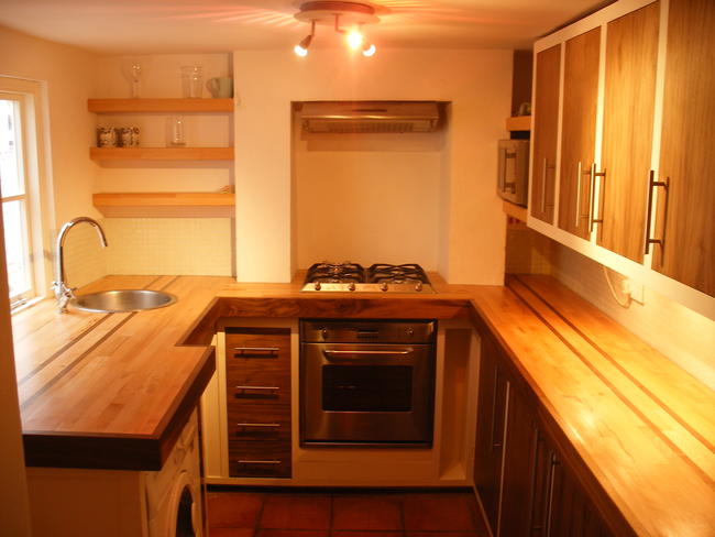 walnut and beech kitchen refurbishment