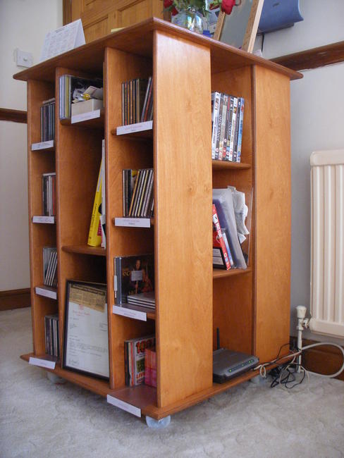 4 sided mobile bookcase