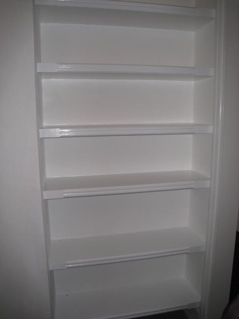 painted floating shelves