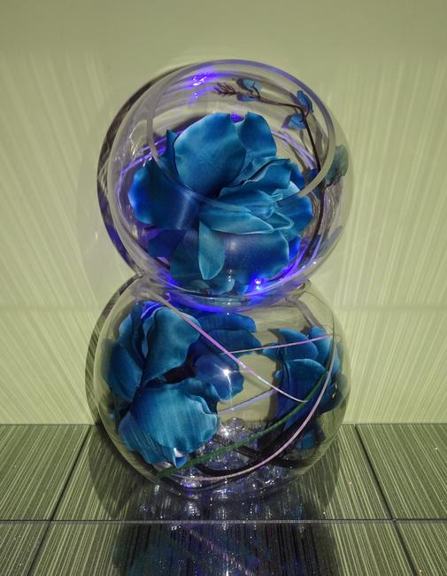 Double Turquiose Bowl (blue lights)