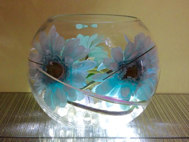 Gerbera Bowl (White Lights)