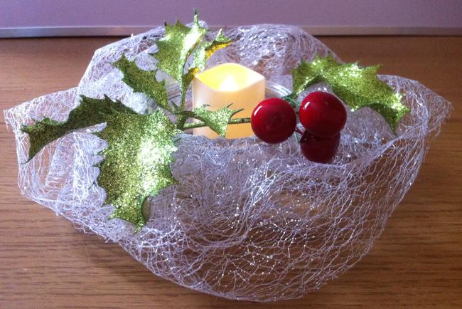 Glitter Lace Candle Holder