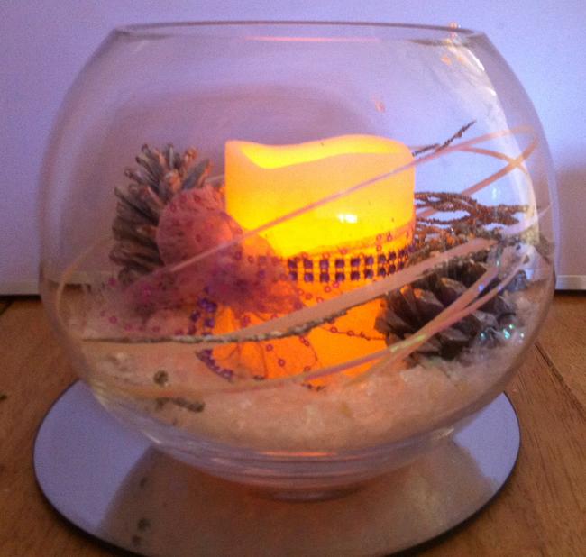 Snow Candle Bowl