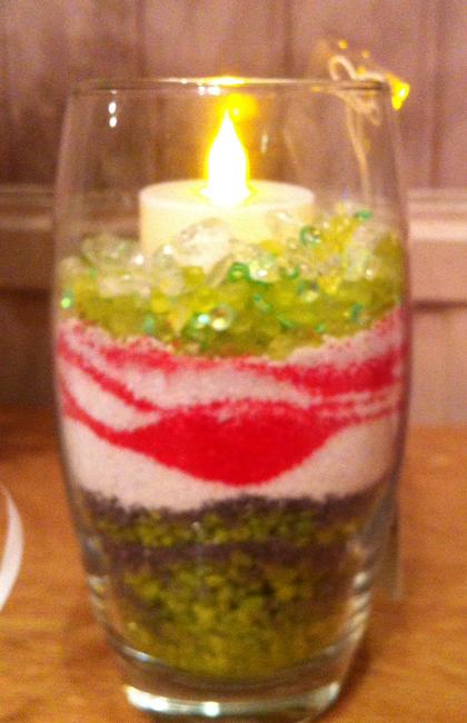 Sand Vase & Candle