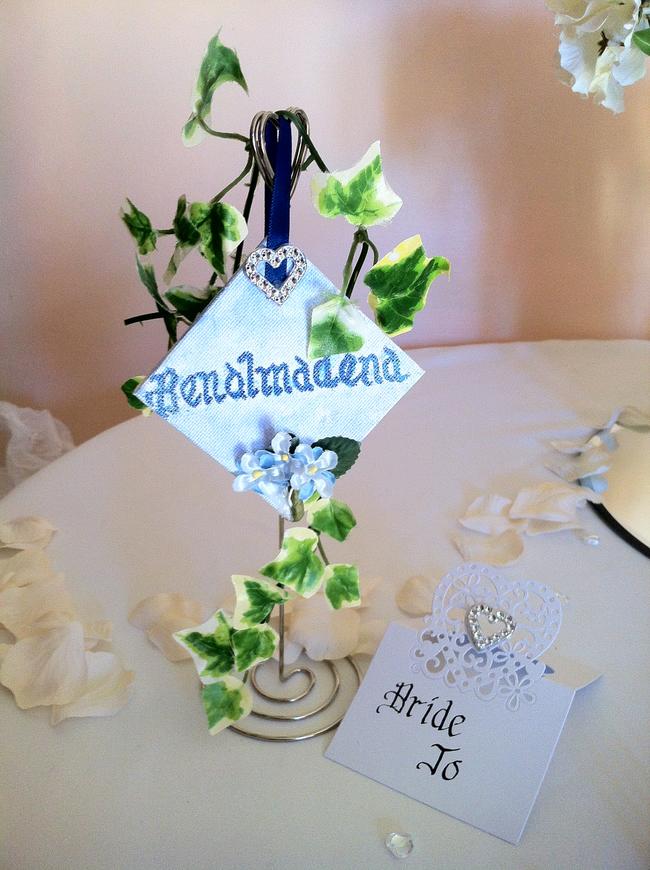 Mini Canvas table name with Ivy