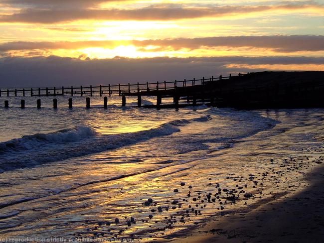 Dusk on Climping Beach, West Sussex