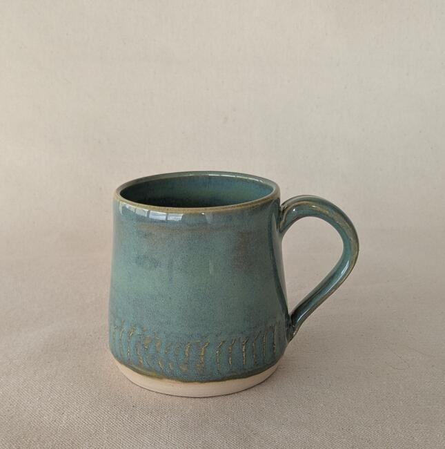 Soft Turquoise textured pattern base 300ml mug