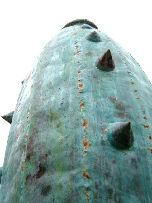 giant verdigris pot