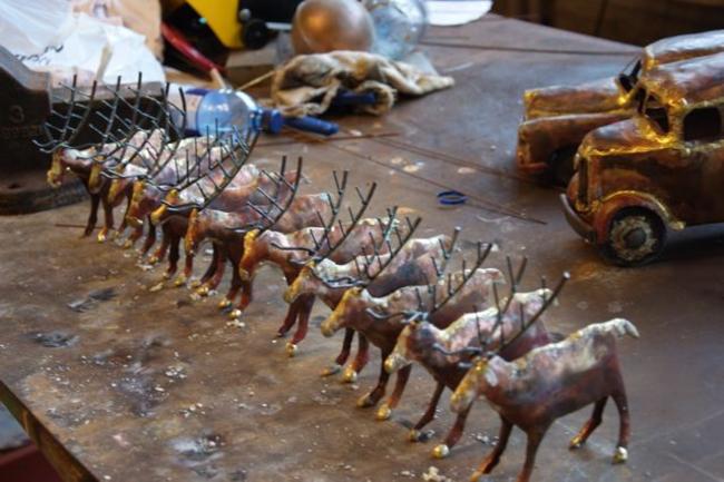 a herd of reindeer in my workshop