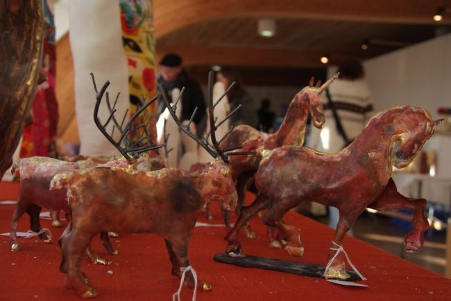 horses and reindeer