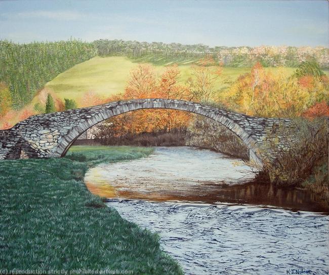 Autumn Reflections, Stow Bridge