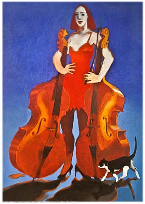 Cat & Two Fiddles