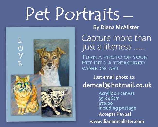Advertising flyer for Pet Portraits