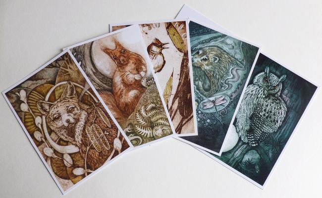 set of 5 cards