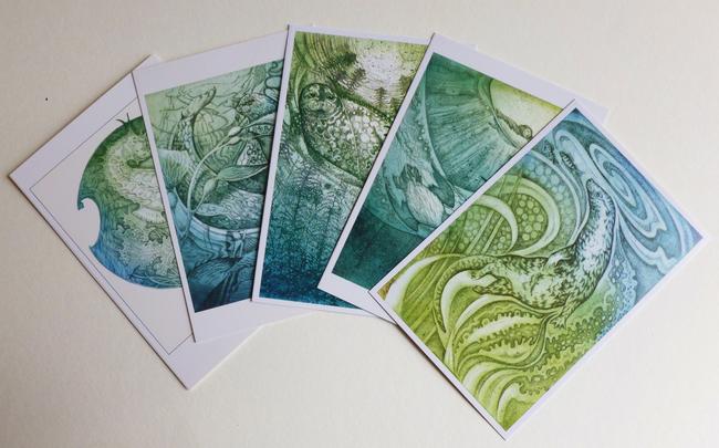 set of 5 cards