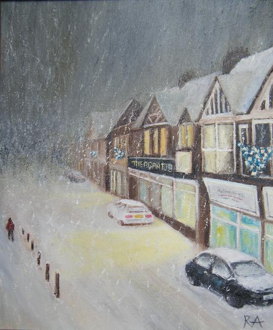 Falling snow, Lavant Street