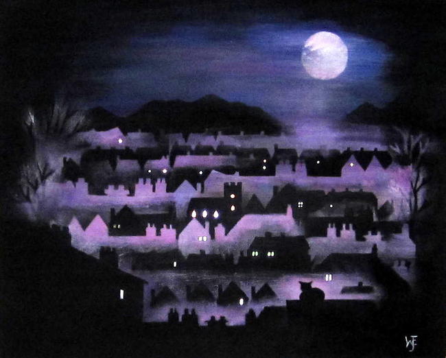 Moonlit Village