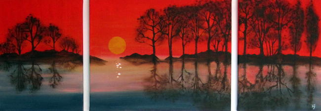 Sunset Over Lake