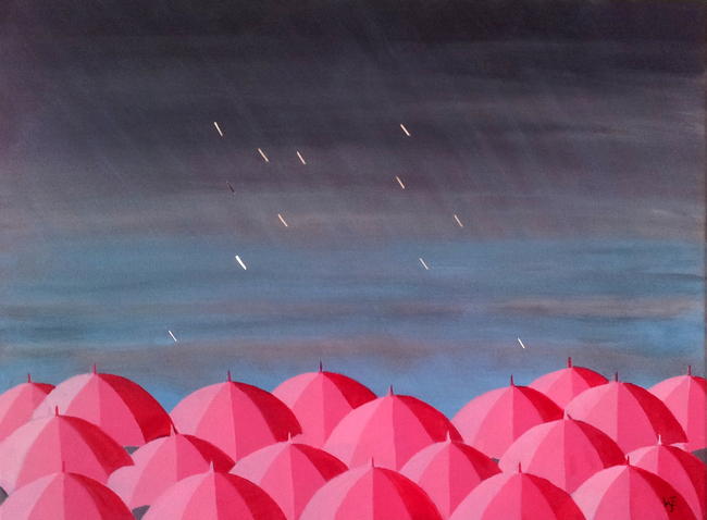 Pink Umbrellas