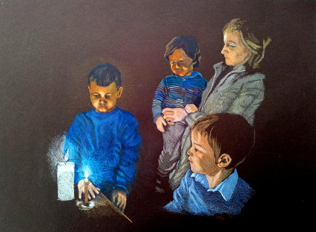 Kids and Candle