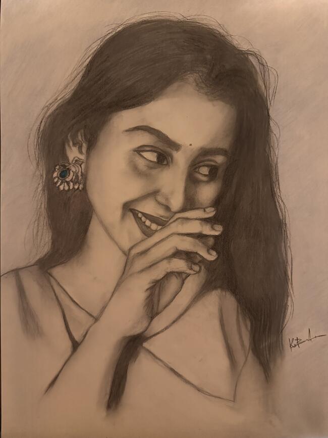 Indian girl with emerald earring