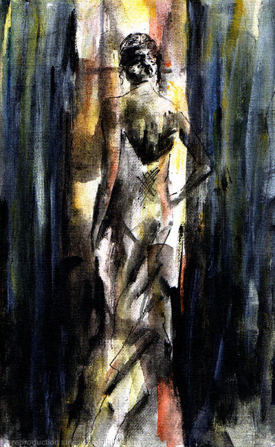 woman at window