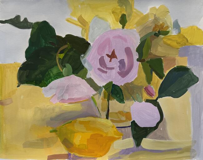 Peonies and Lemons