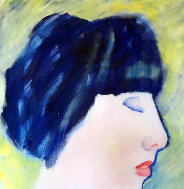 Jenny with blue hair