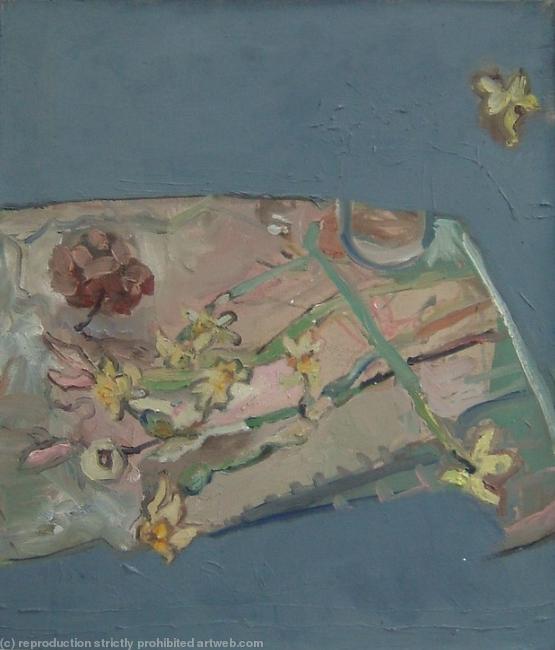 flowers on grey