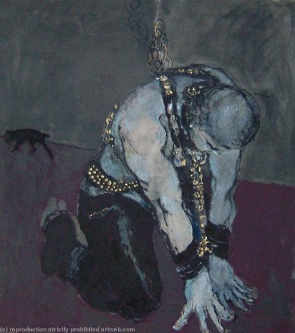 man in chains