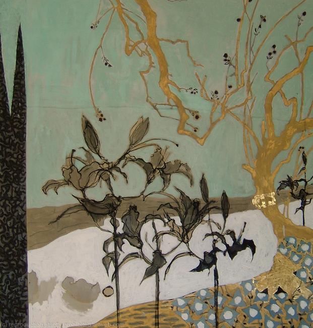 Black lily landscape