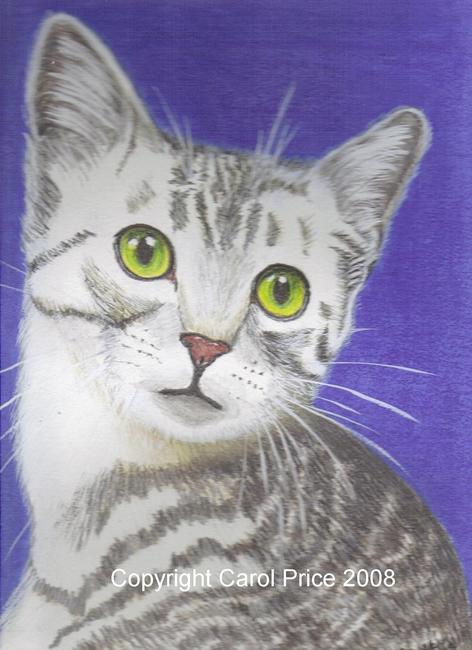 Original Painting Egyptian Mau Cat