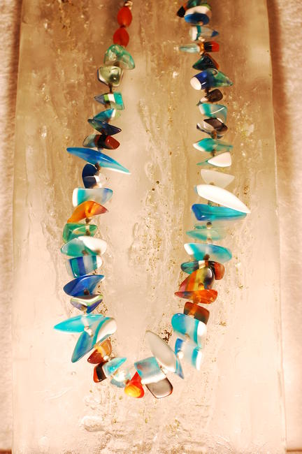 Blue Resin Necklace