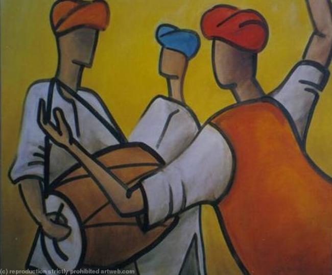 Bhangra dancers