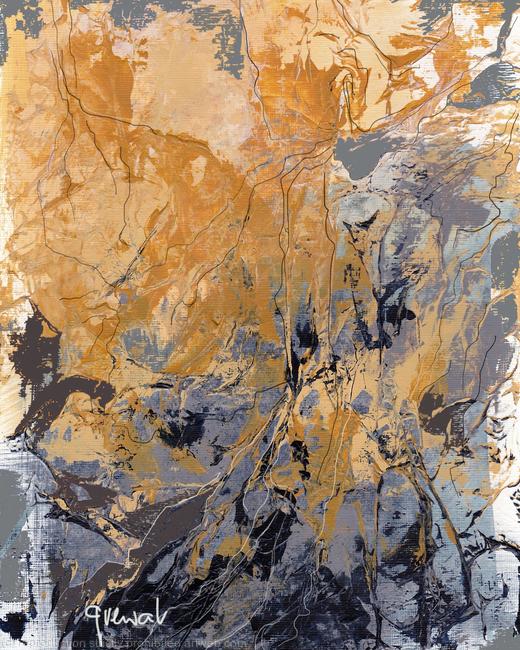 Grey Yellow abstract