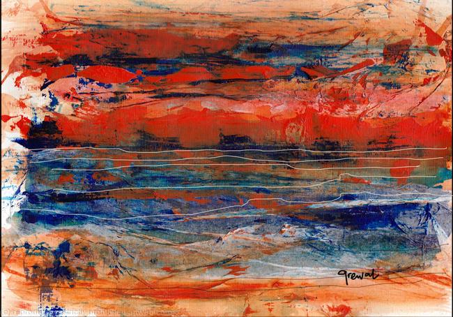 Red blue abstract