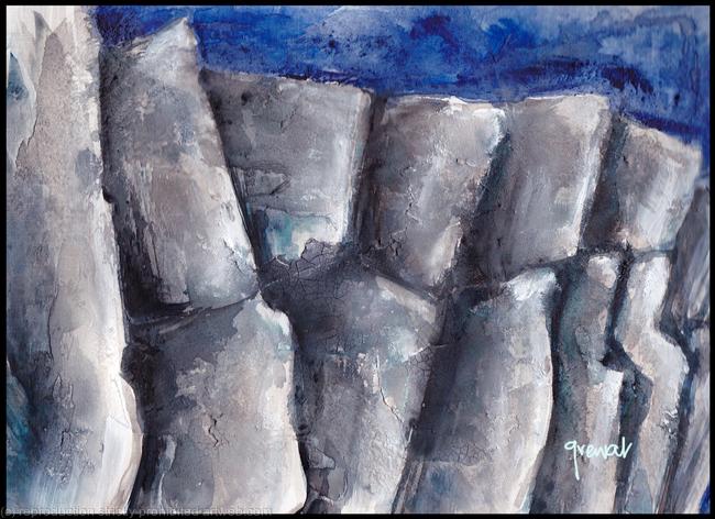 Grey blue painting