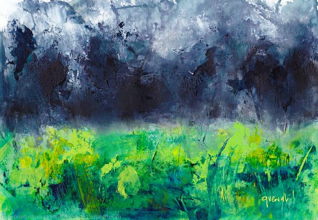 Green Grey painting