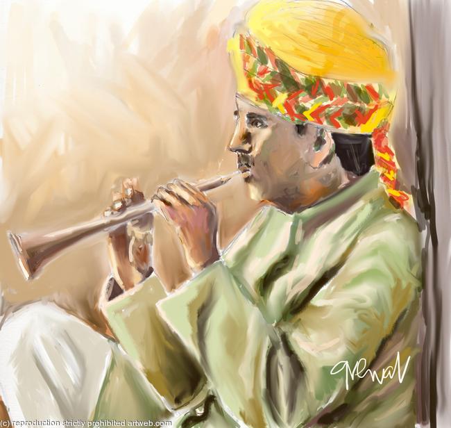 Flute player India
