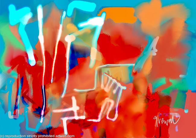 Blue abstract expressionism