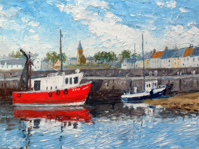 boats near the sale ring, anstruther