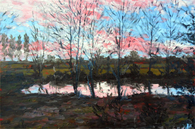 dawn sky near the moulin de l'arche