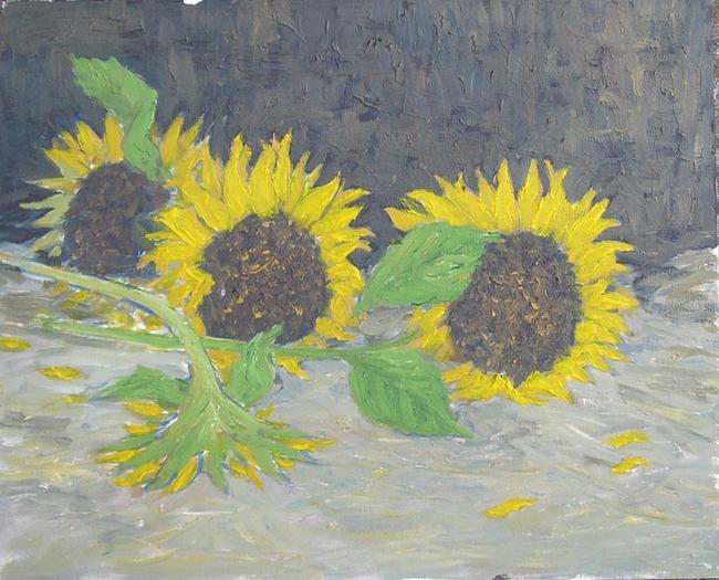 3 sunflowers