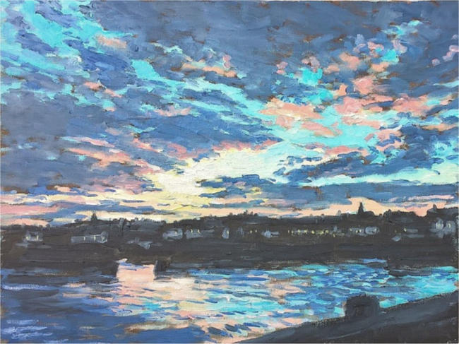 west pier sunset anstruther III